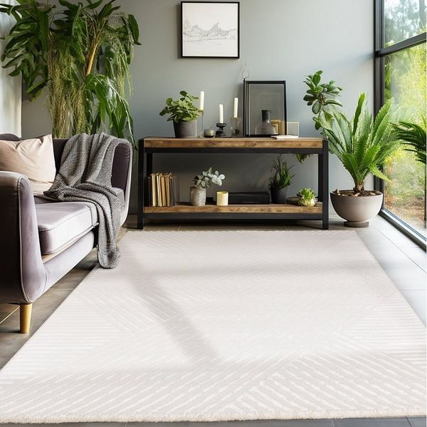 SIMPEX24 Designteppich Skandinavisches Boho Muster, Läufer, Höhe: 12 mm, Teppich Wohnzimmer Boho Design Skandinavische Stil Natur Optik