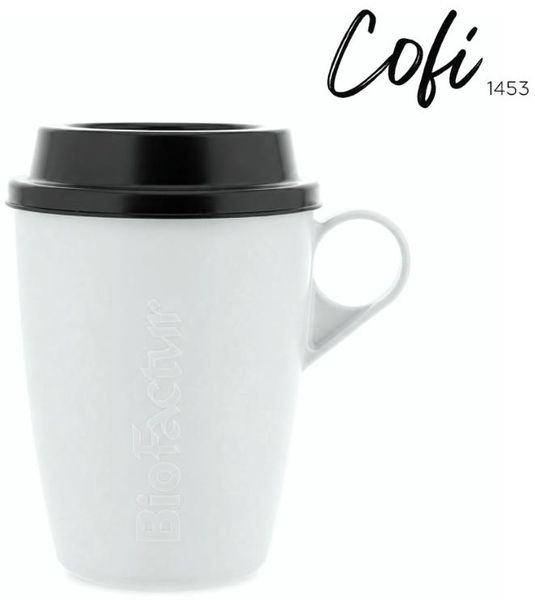 Bio Kaffeebecher To Go 400ml BPA-frei Spülmaschinenfest Coffee Cup Mehrweg Grau