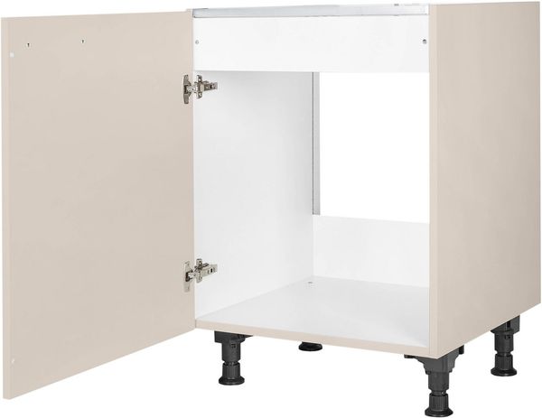 nobilia® Spülenschrank "Laser", Ausrichtung wählbar, vormontiert, in den Breiten 45 und 60 cm, mit höhenverstellbaren Sockelfüßen