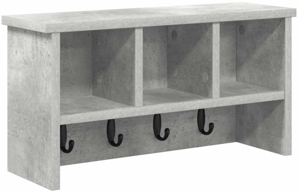 vidaXL Wandmontierter Kleiderständer Betongrau 50 x 16 x 26 cm 874310