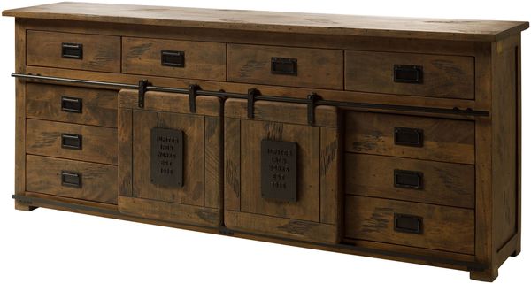 Sideboard Mango 220x45x90 braun lackiert RAILWAY #492