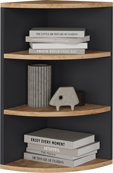 Eckregal Ecki Anthrazit/Goldkraft Eiche 30 x 60 cm Vicco Bild 6