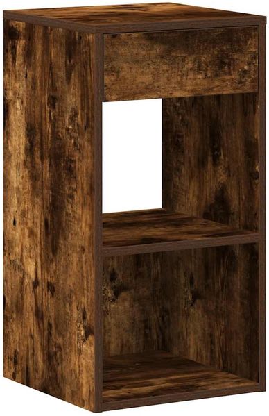 Nachttisch, Beistelltisch modern mit Schublade Räuchereiche 35x34x66,5 cm