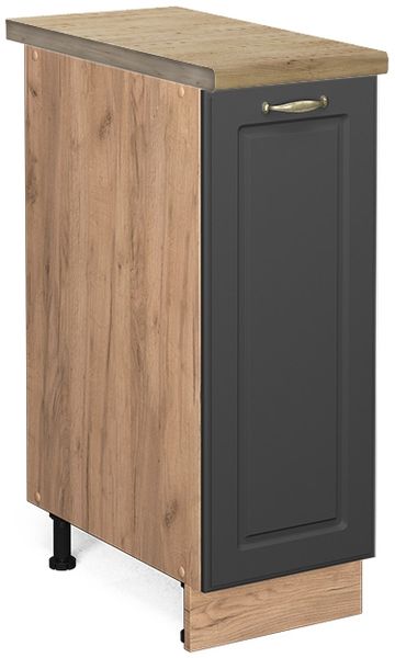 Apothekerschrank Fame-Line Anthrazit-Gold 30 cm , AP Eiche Vicco