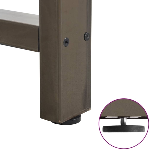 vidaXL Bartischbeine Naturstahl 2 Stk. 40x(100-101) cm Stahl 4013339 Bild 8