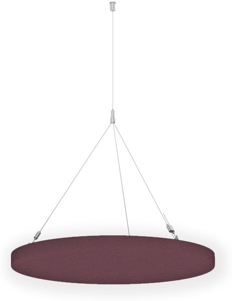 Rheinland Möbel FocusWall DAR10 – Runder Akustik-Deckenabsorber Ø 100 cm in Stofffarbe Bridgetown inkl. Chrom-Stahlseilen - Made in Germany - Klasse A, Stoffbezug, schwer entflammbar