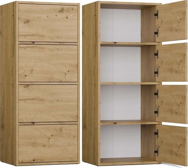 MAGOWA Kommode ALMA moderne Kommode mit TIP-ON System (perfekt kombinierbar), Höhe: 119 cm - Breite: 50 cm - Tiefe: 40 cm