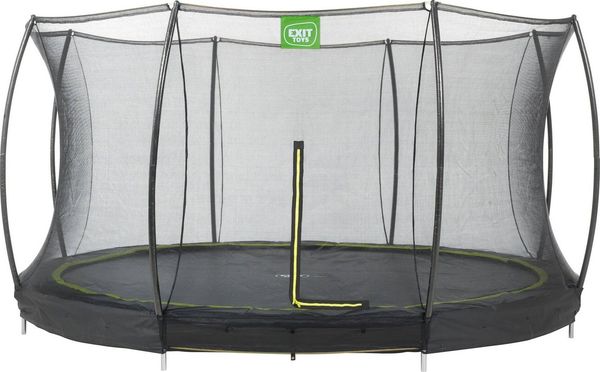 EXIT Silhouette Bodentrampolin ø366cm mit Sicherheitsnetz - schwarz