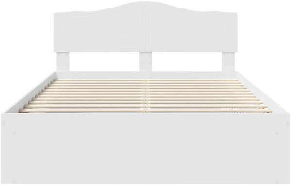 vidaXL Bettrahmen mit Kopfteil Weiß 140 x 200 cm Massives Kiefernholz 3412889 Bild 7