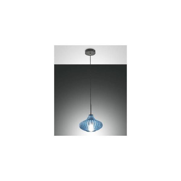 Fabas Luce 3723-40-244 Pendelleuchte Budelli azurblau 26cm E27