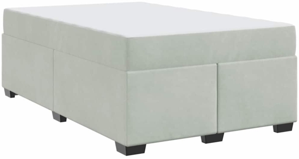 vidaXL Bettrahmen mit Matratze Hellgrau 120 x 190 cm Stoff 3399278 Bild 1