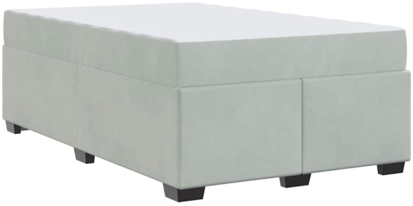 vidaXL Bettrahmen mit Matratze Hellgrau 120 x 190 cm Stoff 3399278 Bild 7