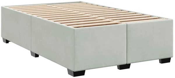 vidaXL Bettrahmen mit Matratze Hellgrau 120 x 190 cm Stoff 3399278 Bild 4