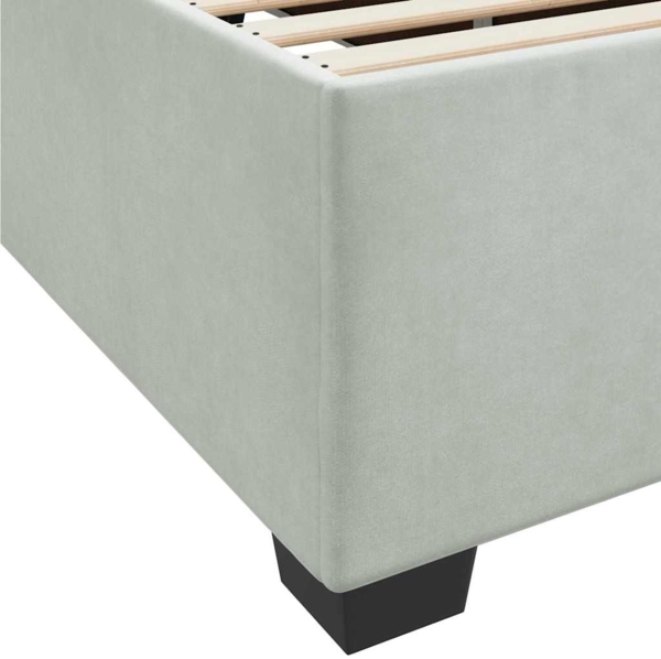vidaXL Bettrahmen mit Matratze Hellgrau 120 x 190 cm Stoff 3399278 Bild 8