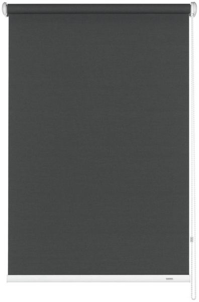 Gardinia Seitenzug Rollo lichtdurchlässig, blickdicht, mit Bedienkette, Dunkelgrau, 180x62 cm