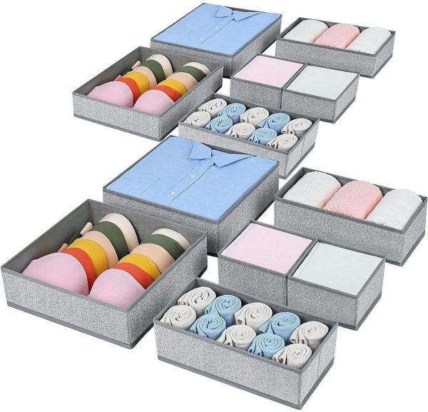 Homsorout 12 Stück Schrank Organizer Schubladen Aufbewahrungsbox Unterwäsche