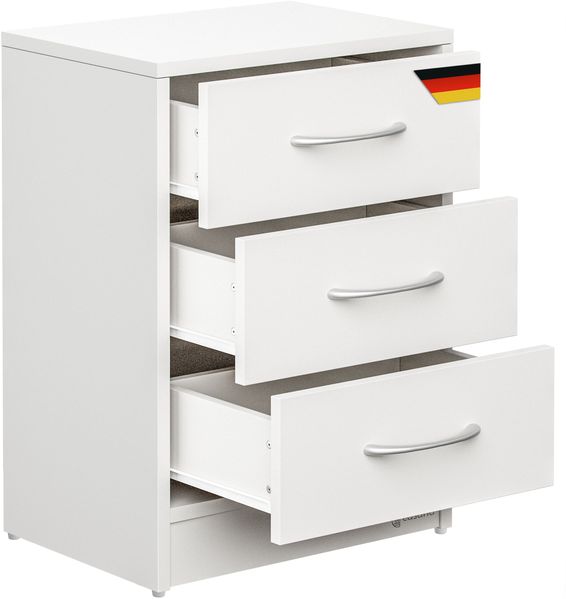 CASARIA® Nachttisch Eloise 54x39x28cm Weiß