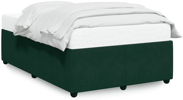 Einzelbettgestell Design für Erwachsene ohne Matratze Dunkelgrün 120x190 cm Samt d4765e