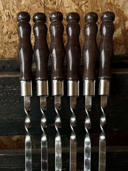 Premium Grillspieße 6er Set Reckless in Wenge