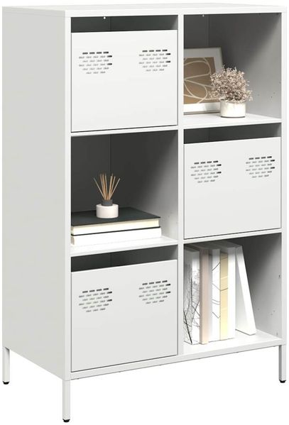 vidaXL Highboard Weiß 68x39x103,5 cm Stahl 851411