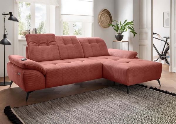 Sofa Fiore Benformato Cord mit elektronischem Sitzvorschub