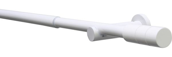 Gardinia Gardinenstangen-Set Kreta 1-Lauf Ø 16-19 mm weiß 120 cm - 210 cm
