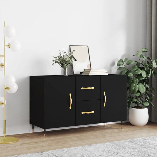 vidaXL Sideboard Schwarz 100x36x60 cm Holzwerkstoff 828149