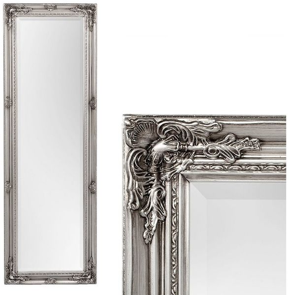 Spiegel HOUSE barock Antik-Silber ca. 150x50cm Wandspiegel Flurspiegel Badspiegel