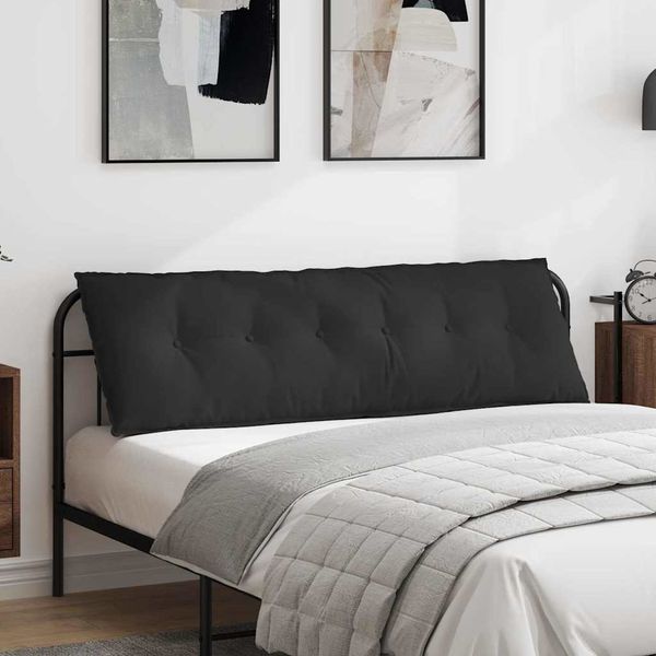 vidaXL Rückenkissen Schwarz 160 x 50 cm Mikrofaserstoff 42014905