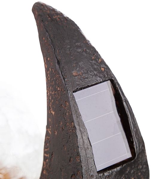 LED Außenlampe Solarleuchte, Mondsichel Glaskugel, schwarz Bild 10