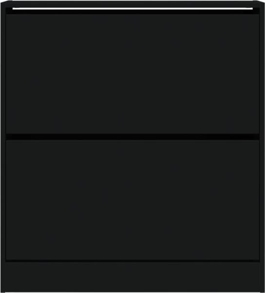 vidaXL Schuhschrank Schwarz 80x21x87,5 cm Holzwerkstoff 839918 Bild 4