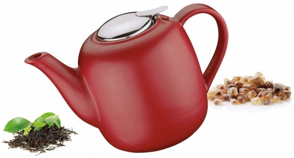 Küchenprofi 'London' Teekanne mit Filtereinsatz, Keramik rot, 1500 ml Bild 3
