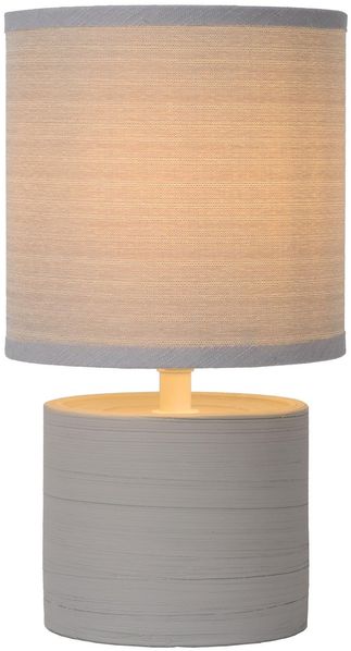 LUCIDE GREASBY - Tischlampe - Ø 14 cm - 1xE14 - Grau
