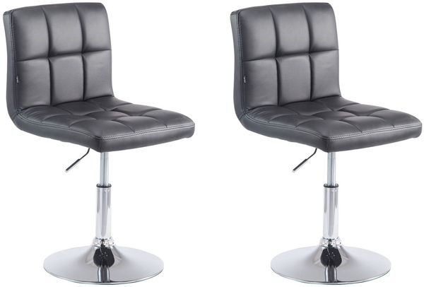 2er Set Lounger Palma V2 Kunstleder, schwarz