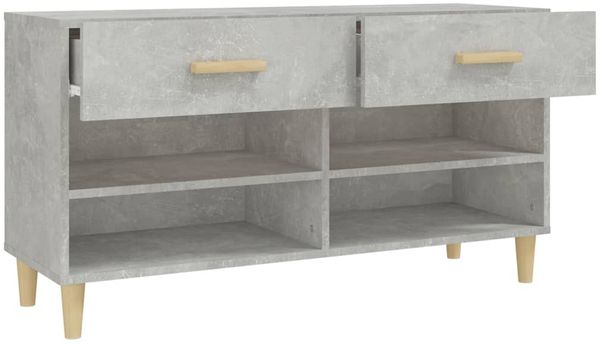 vidaXL Schuhschrank Betongrau 102x35x55 cm Holzwerkstoff 812820 Bild 7