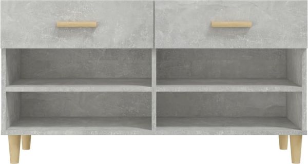 vidaXL Schuhschrank Betongrau 102x35x55 cm Holzwerkstoff 812820 Bild 6