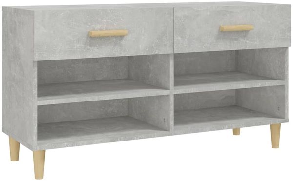 vidaXL Schuhschrank Betongrau 102x35x55 cm Holzwerkstoff 812820 Bild 2