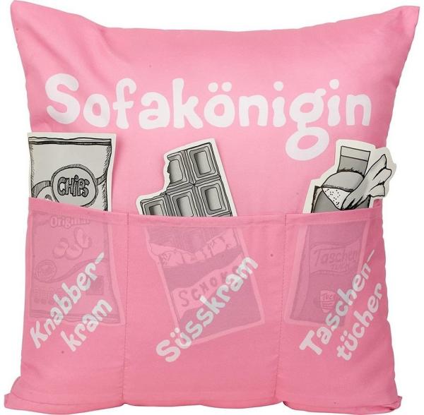 HERGO Kissen m. Taschen Sofakönigin HERGO 8804 Sofahelden