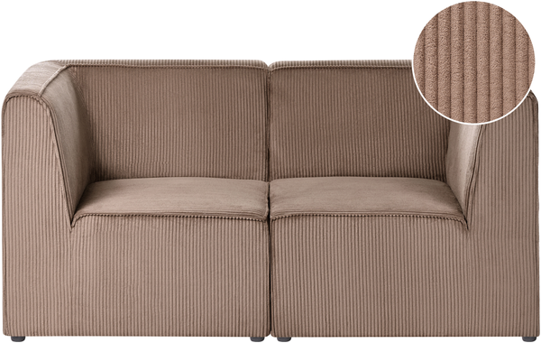 Modulsofa 2-Sitzer LEMVIG Cord Sandbeige