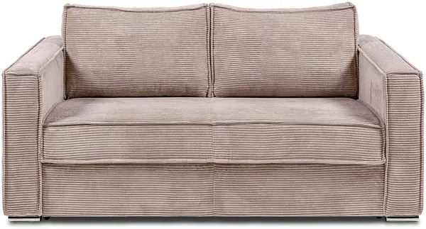 Vente-unique - LORETO Sofa SamtStoff Puderrosa - B 223 cm95 cm x H 90 cm x L 195 cm