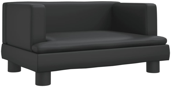vidaXL Kindersofa Schwarz 60x40x30 cm Kunstleder 3196324