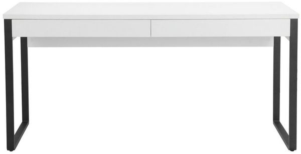 Places of Style Schreibtisch Moid, Computertisch im modernen Design, Breite 120/140/160 cm, mit Metallbeinen & Schublade