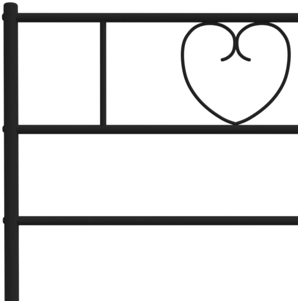 vidaXL Bettgestell mit Kopfteil Metall Schwarz 90x190 cm 355455 Bild 3