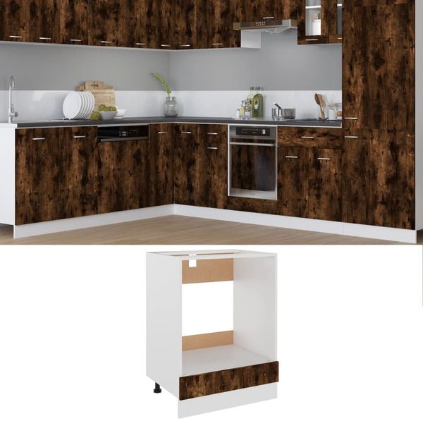 vidaXL Herdumbauschrank Lyon Räuchereiche 60x46x81,5 cm Holzwerkstoff 825834
