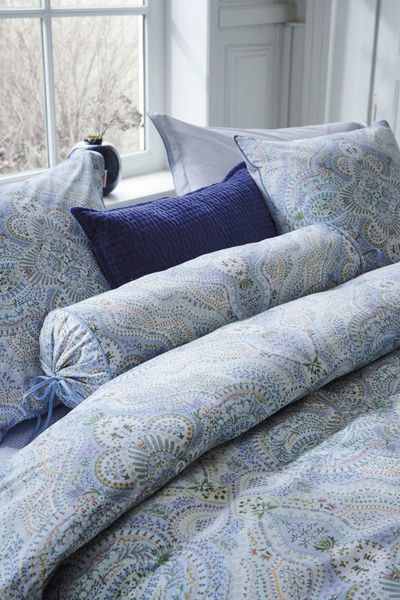 PiP Studio Dekokissen Moon Flower Kissen hellblau 53x53cm (1 Stück)