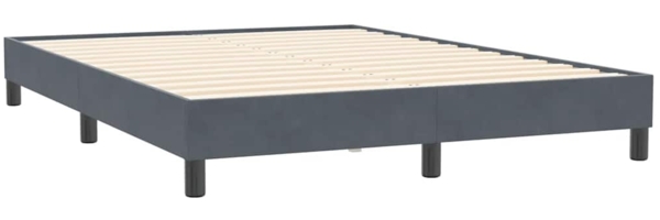 vidaXL Boxspringbett mit Matratze Dunkelgrau 140x210 cm Samt 3316114 Bild 4