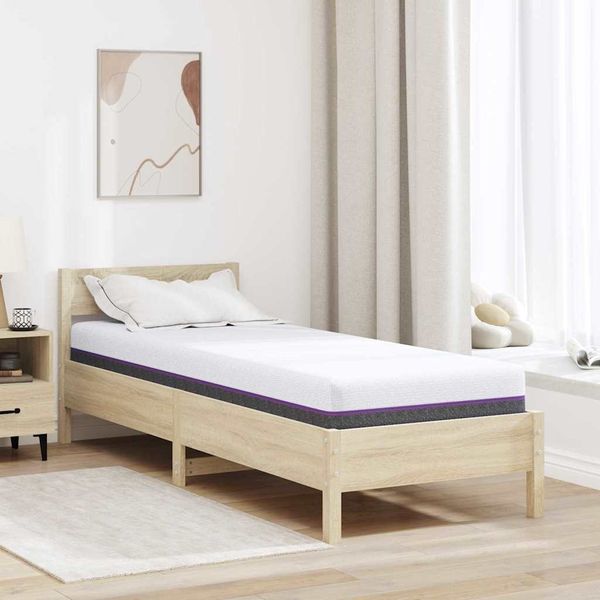 vidaXL Matratze Weiß und Grau 80 x 200 cm Jacquard-Stoff 4106324