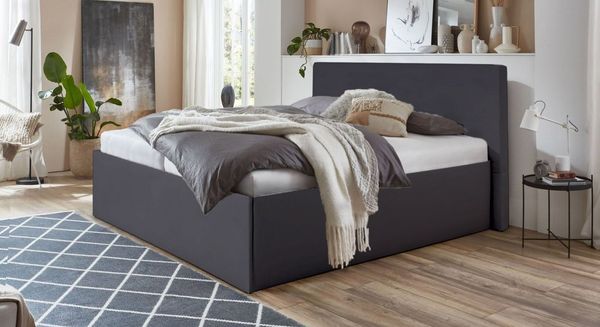Halmon Schlafkomfort Betten Polsterbett Gent (Mit Bettkasten, erhältlich in 6 Größen und attraktiven Farben mit oder ohne Matratze), Seitenhöhe 40cm, inkl. Lattenrost bei Ausführung mit Matratze