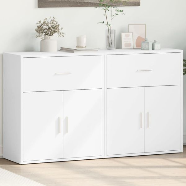 vidaXL Sideboards 2 Stk. Weiß 60x31x70 cm Holzwerkstoff 3276539