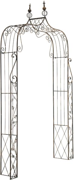 Rosenbogen BREMEN - 143 x 30 x 248 cm, Metall, Bronze | Rankhilfe Rosen Rankgitter Gartendekoration